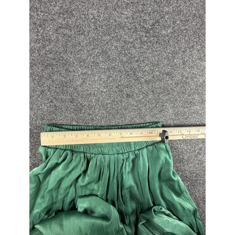 Glam Wide Leg Flowy Pants Green Small Boho‎ Summer Festival Coastal - Picture 12 of 14